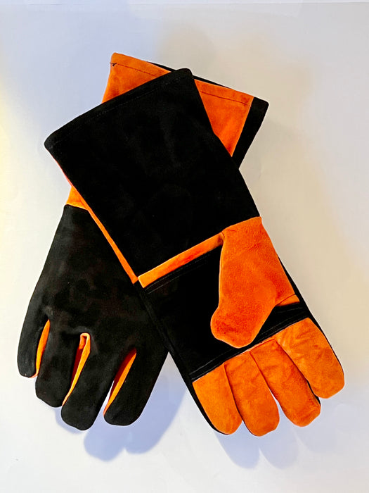 Long Leather BBQ Gloves