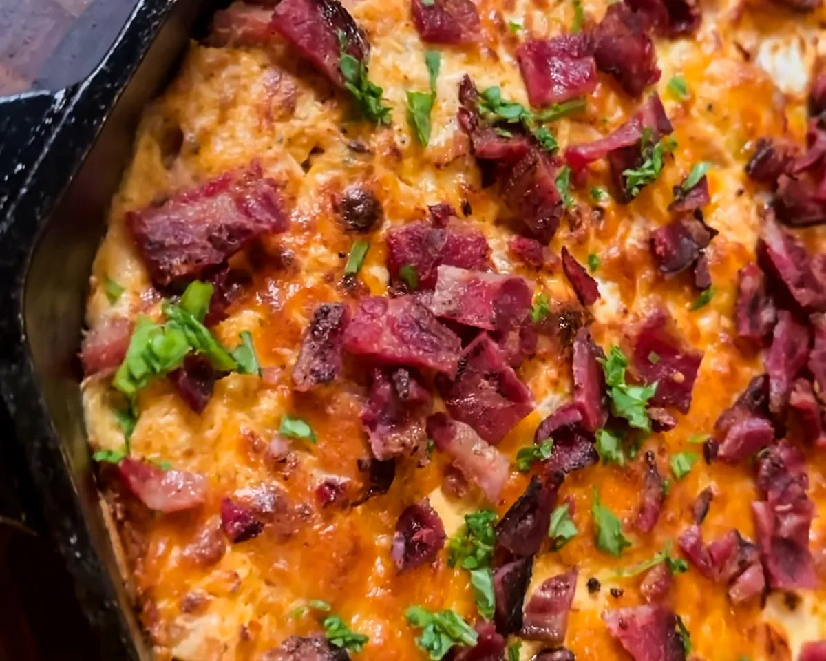 Smoked Buffalo Dip with Pork Andouille Sausage