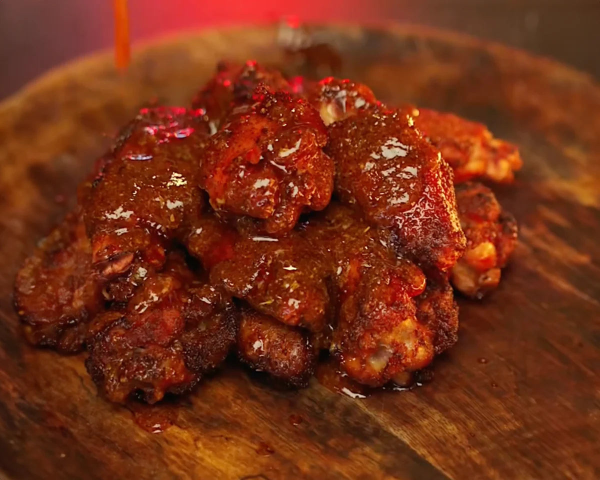 Smoked Fried Cajun Honey Garlicky Wings