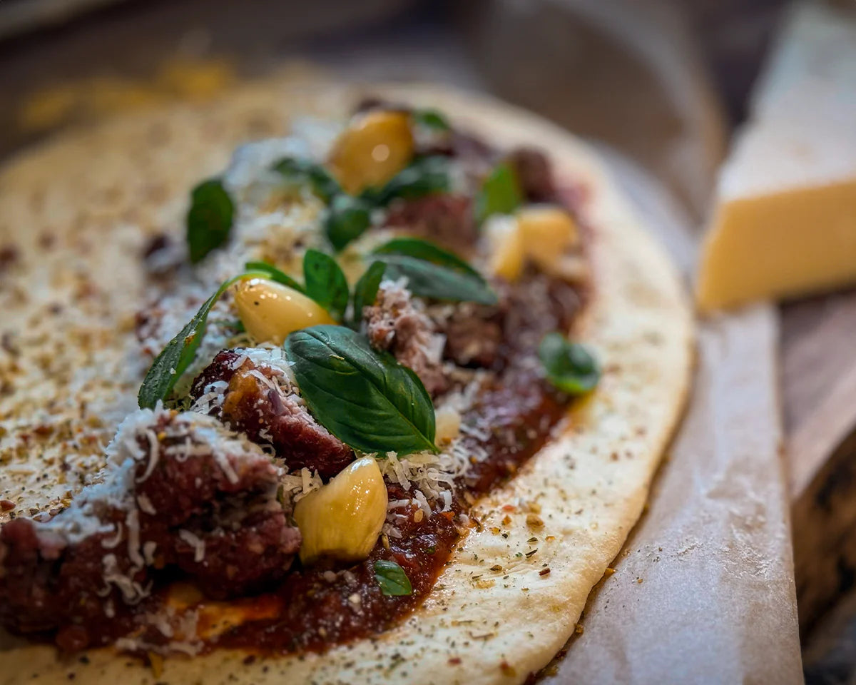 Smoked Garlic & Meatball Calzone