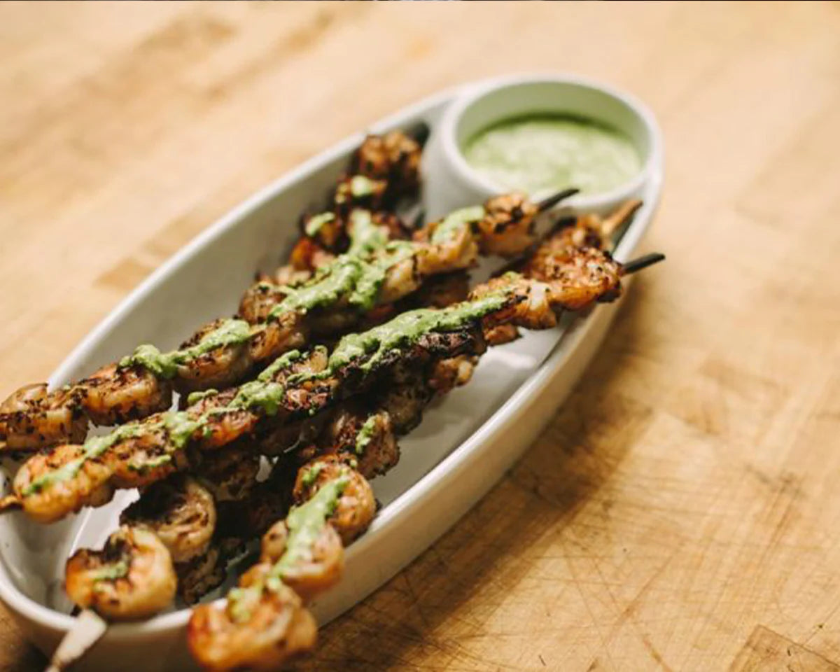 Lime Jalapeno Shrimp Skewers