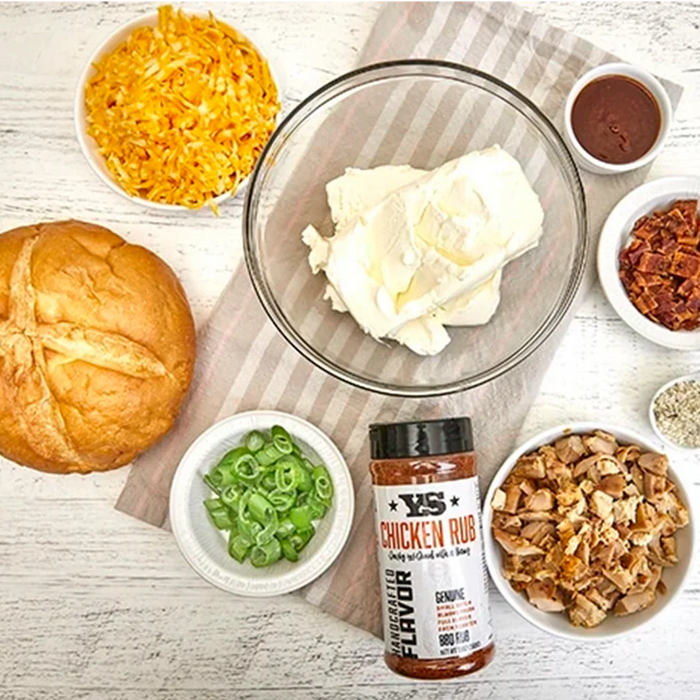 Smoked BBQ Chicken Bacon Ranch Bread Bowl