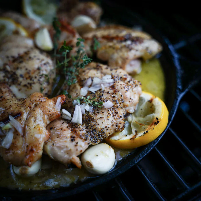 Smoked Garlic & Shallot Butter Chicken Thighs