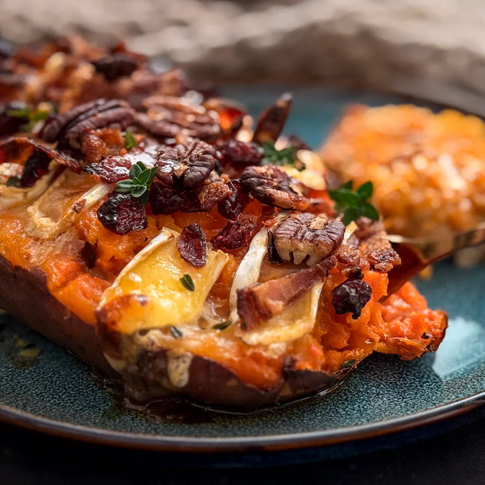 Smoked Twice-Baked Sweet Potatoes